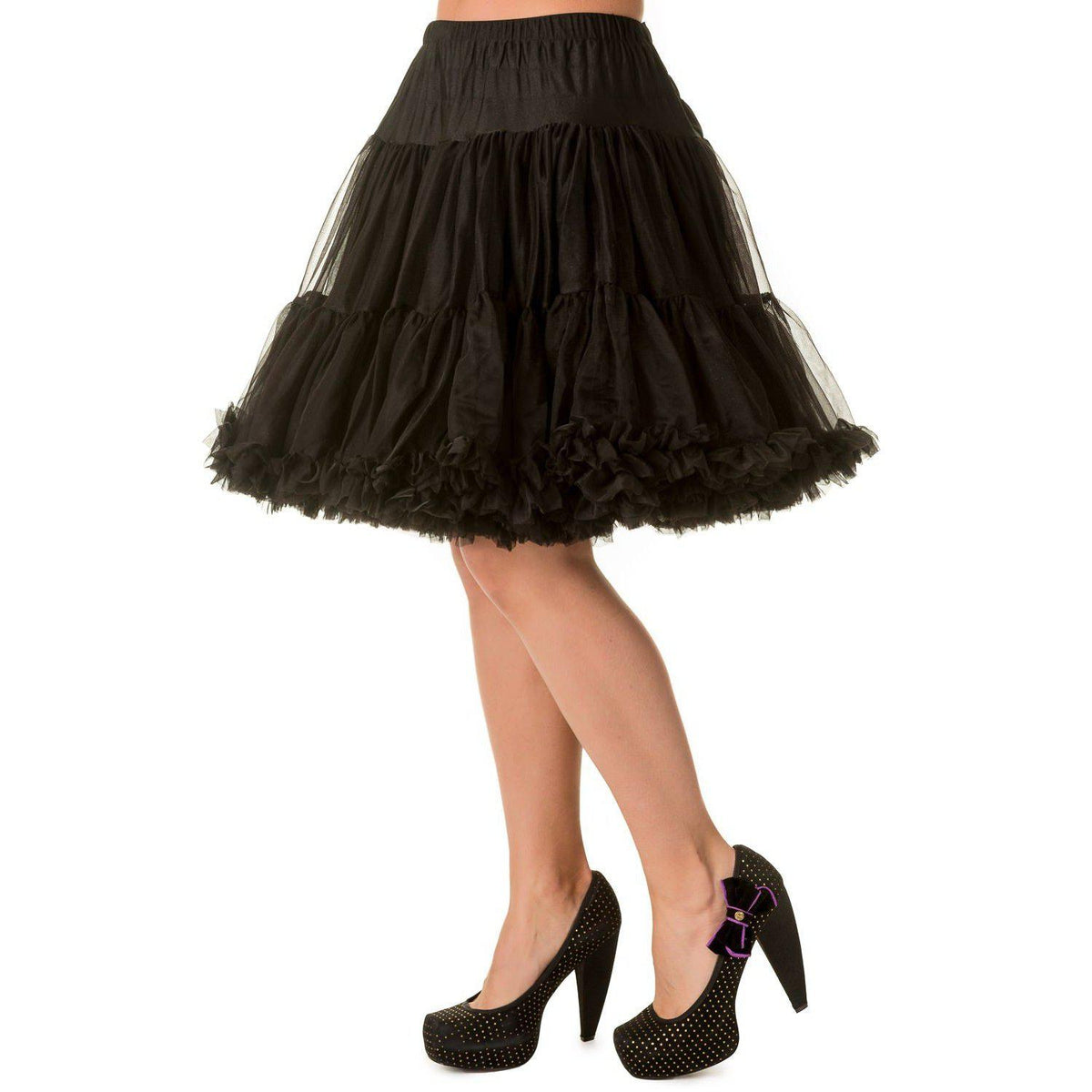 High heeled beauty hawt mini petticoat up petticoat